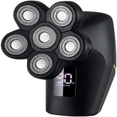 EZAGMWGFB Electric Shavers for Bald Men, 6 in 1 Rechargeable Electric Shaver Six Floating Heads Bald Head Shaver Grooming Kit Shaver for Men