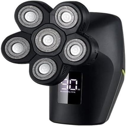 EZAGMWGFB Electric Shavers for Bald Men, 6 in 1 Rechargeable Electric Shaver Six Floating Heads Bald Head Shaver Grooming Kit Shaver for Men