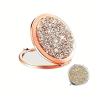 1pc Compact Mirror, Pocket Travel Makeup Mirror 2-Sided 2X/1X Magnification Compact Mirror(Black) view 2