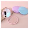 1pc Double-Sided Makeup Mirror Round Folding Travel Mirror Handheld Mirror Portable for Handbag Purse Pocket(White) view 4