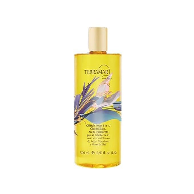 Aceite para el Cabello 3 en 1 tamao JUMBO, medio litro Terramar Brands