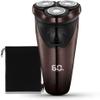 EZAGMWGFB Electric Shavers for Men, Mens Electric Razor,Dry Wet Waterproof Man Rotary Shaver,Portable Facial Cordless Shaver USB Rechargeable with Led Display(Brown) view 1