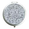 1pc Compact Mirror, Pocket Travel Makeup Mirror 2-Sided 2X/1X Magnification Compact Mirror(Silver) view 1