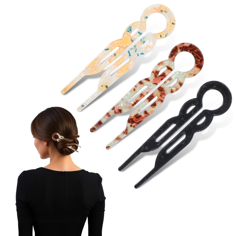 3 Pcs Hair Pin, New Elegant French Twist U-Shaped Hairpin, Prestige Hairpin, Effortless Elegance for All Hairstyles, New Hair Accessories