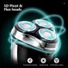 HCUCTOS Electric Razor for Men, Electric Shaver Waterproof Fast Charging Men's Shaver Rechargeable Razor Beard Trimmer Shaving Machine view 3