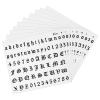 10 Sheets Letter Temporary Tattoos Alphabet Tattoos Numbers Fake Finger Stickers Alphabet Temporary Tattoo for Adults Gothic Small English Letters Tattoo for Men Wrist Neck, Black view 1