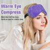 BeHoomi Heated Eye Mask Warm Compress for Eyes, Soothing Weighted Eye Mask for Sleeping, Microwave Moist Heating Pad Hot Compress for Eyes Relaxation, Reusable Sleep Mask for Home, Office (Purple) view 2
