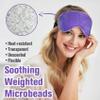 BeHoomi Heated Eye Mask Warm Compress for Eyes, Soothing Weighted Eye Mask for Sleeping, Microwave Moist Heating Pad Hot Compress for Eyes Relaxation, Reusable Sleep Mask for Home, Office (Purple) view 3