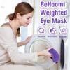 BeHoomi Heated Eye Mask Warm Compress for Eyes, Soothing Weighted Eye Mask for Sleeping, Microwave Moist Heating Pad Hot Compress for Eyes Relaxation, Reusable Sleep Mask for Home, Office (Purple) view 4