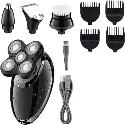 EZAGMWGFB Electric Shavers for Bald Men, 4 in 1 Electric Shaver Beard Trimmer Razor Nose Trimmer Grooming Kit