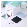 TYLPFH 2pcs Foldable Makeup Mirror Portable Double-Sided Mirror Student Dormitory Desktop Small(Black) view 3