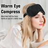 BeHoomi Heated Eye Mask Warm Compress for Eyes, Soothing Weighted Eye Mask for Sleeping, Microwave Moist Heating Pad Hot Compress for Eyes Relaxation, Reusable Sleep Mask for Home, Office (Black) view 2