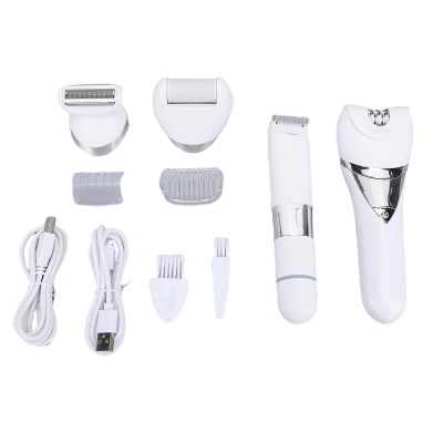 YUYTE Electric Body Hair Trimmer USB Rechargeable IPX6 with Foot Grinder Head for Men Women Pubic Grooming Shaving Exfoliating