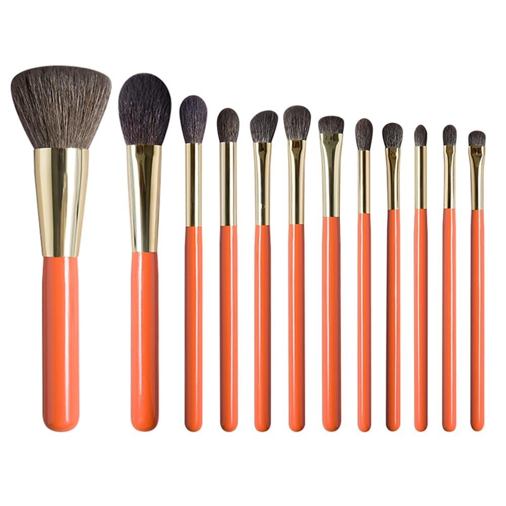 12pcs Makeup Brushes Set Soft Blue Squirrel Saikoho Goat Hair Powder Blush Eye Shadow Brush Professional Handmade Make Up Brushes Kit