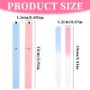 2 Pack Glass Nail Files for Natural Nails, Double Sided Glass Files for Nails, Crystal Nail File with Case (Pink+Blue) view 2