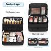 Extra Large Makeup Case, Professional Makeup Artist Traveling Bag, Double Layer Lightweight XL Makeup Travel Case Organizer for Artist Hairstylist Crafters with 2 Detachable Pouch & Shoulder Strap view 2