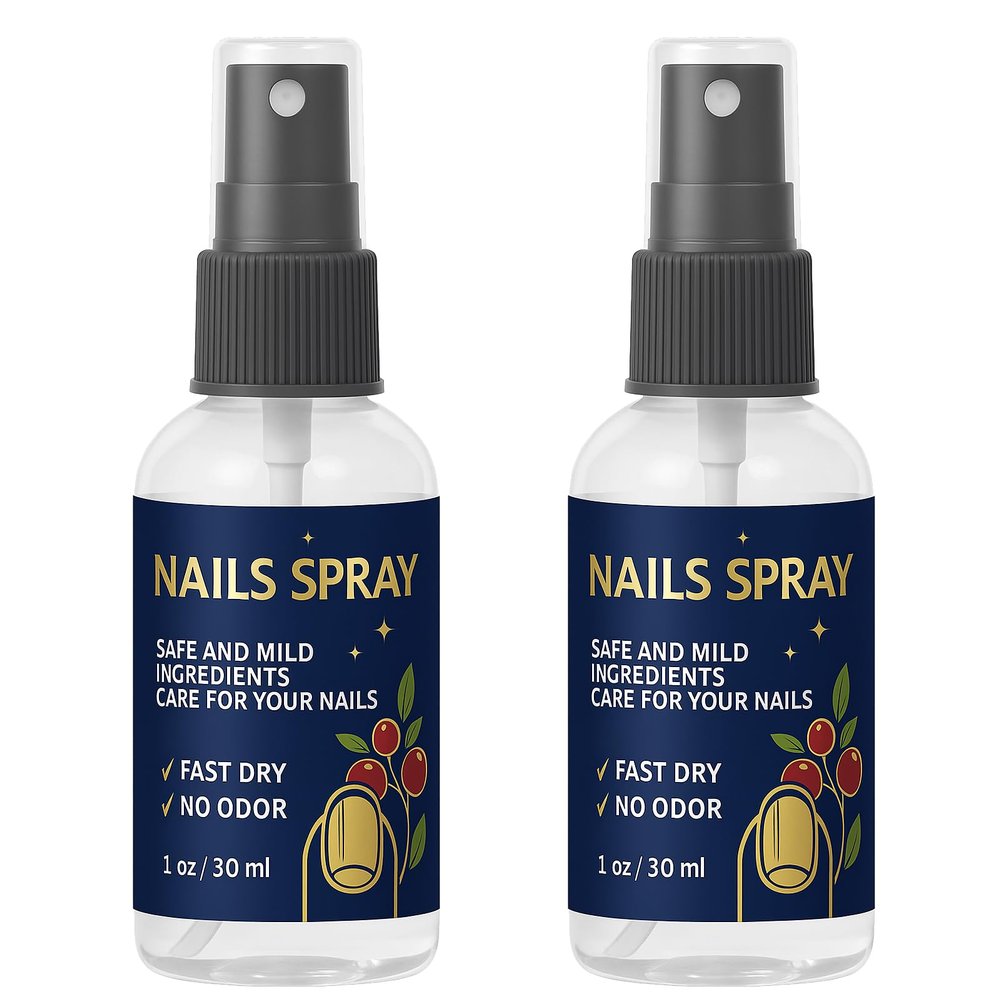 Quick-Dry Nail & Cuticle Moisturizing Spray Lightweight Nail Spray for Fast Drying, Non-Greasy Hydration for Dry Nails & Hands Travel-Friendly Nail Dryer Mist 30ml (2)