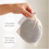 Wellbe Reusable Face Pads 7 Pc, Washable Charcoal Cotton Rounds, Grey view 3