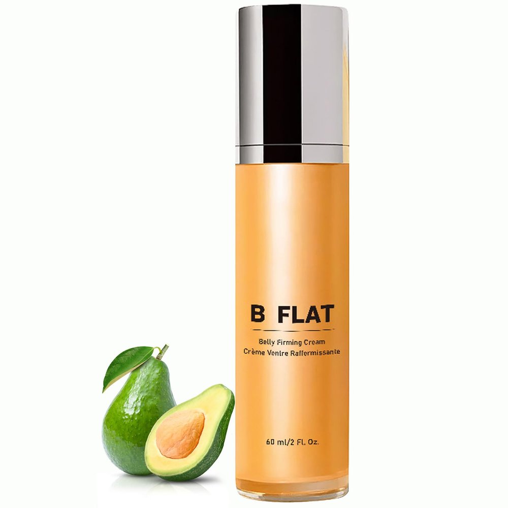 B Flat Belly Firming Cream - Stretch Mark, Tightening Belly Cream - Body Cream Skin Tightening for Stomach Thighs & Butt, Firming and Moisturizing Body