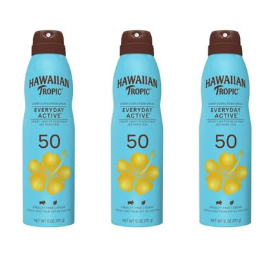 (3 Pack) Everyday Active Clear Spray Sunscreen SPF 50, 6oz, BREATHABLE, ULTRALIGHT, HIGH-PERFORMANCE SPF 50 Sunscreen Spray Formula