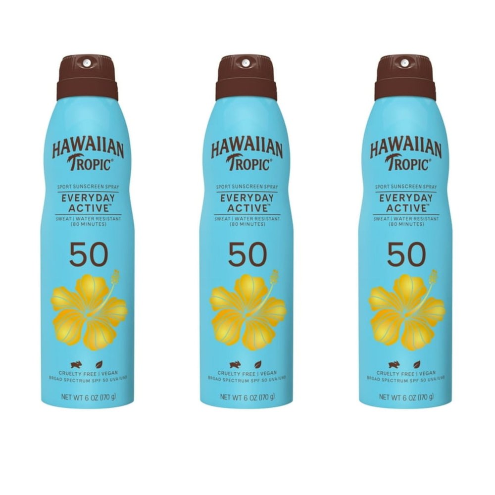 (3 Pack) Everyday Active Clear Spray Sunscreen SPF 50, 6oz, BREATHABLE, ULTRALIGHT, HIGH-PERFORMANCE SPF 50 Sunscreen Spray Formula
