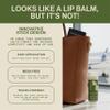Aflora Castor Oil Lash & Brow Stick  Solid Brow & Eyelash Serum Balm, No Drip, 100% Natural and Clean Formula view 4