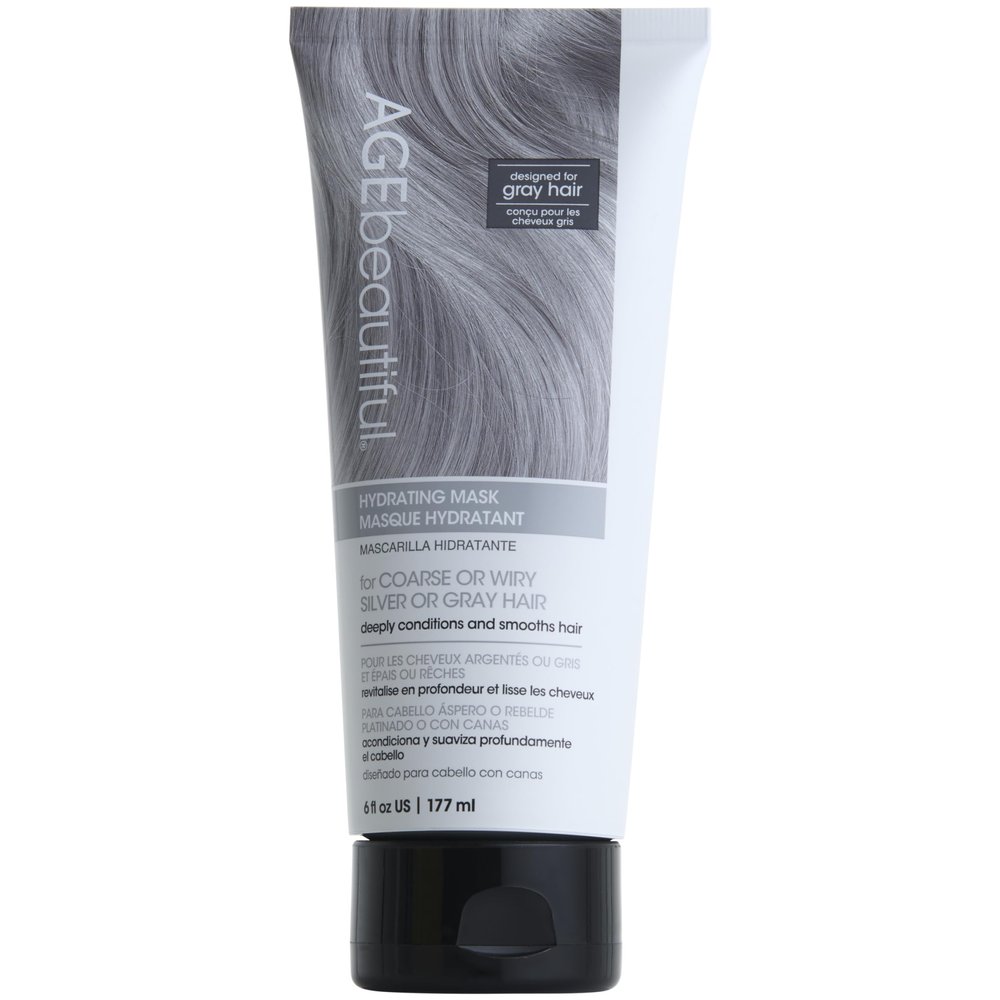 AGE beautiful Hydrating Mask for Wiry, Coarse Silver or Gray Hair, with Silk Amino Acids & Keratin, Deeply Condition & Reduce Frizz for Smooth, Shiny Hair
