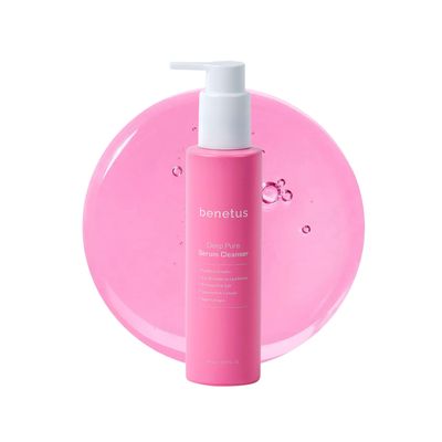 benetus Deep Pure Serum Cleanser, Hydrating Morning Wash & Second-Step Cleanse with Lightweight pH-Balanced Formula, Non-Sticky Serum Texture for Soft, Refreshed Skin, 5.07 fl oz