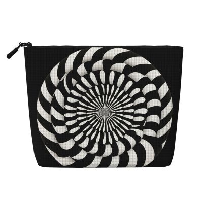 Black and white stripe (1) Makeup Bag for Women - Lightweight Travel Cosmetic Bag with Zipper Closure - Ideal Makeup & Toiletry Storage
