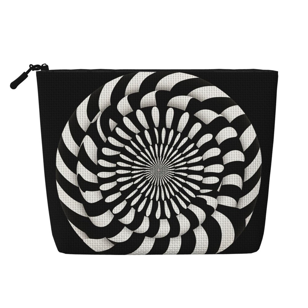 Black and white stripe (1) Makeup Bag for Women - Lightweight Travel Cosmetic Bag with Zipper Closure - Ideal Makeup & Toiletry Storage