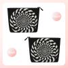 Black and white stripe (1) Makeup Bag for Women - Lightweight Travel Cosmetic Bag with Zipper Closure - Ideal Makeup & Toiletry Storage view 2