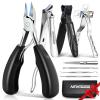 New Huing Toenail Clippers for Seniors, 8-Piece Nail Clippers Set for Thick & Ingrown Toenails, Great Gift for Parents Hunsband Wife, Included Leather Case view 1