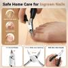 New Huing Toenail Clippers for Seniors, 8-Piece Nail Clippers Set for Thick & Ingrown Toenails, Great Gift for Parents Hunsband Wife, Included Leather Case view 3