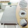 NATLEAD Non-Slip Spa Bed Pad Thicken 2.4IN, High Density Sponge Massage Table Topper, Beauty Salon Lash Bed Cushion with Elastic Strap, Massage Accessories Dark Grey 23.6x70.9in(S) view 3
