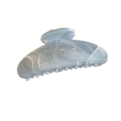 2PCS Flower Crab Hair Clips - Stylish Plastic Shark Hair Claw Barrettes for Girls - Perfect Beach Hair Accessories(Blue,C)