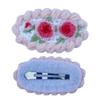 Coolideas handmade micro-hook crocheted hair barrettes yarn Handcrafted fine crocheted hair clips, creative hand made knitted side hair accessories for female (#51 Pink penoy) view 2