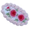 Coolideas handmade micro-hook crocheted hair barrettes yarn Handcrafted fine crocheted hair clips, creative hand made knitted side hair accessories for female (#51 Pink penoy) view 4