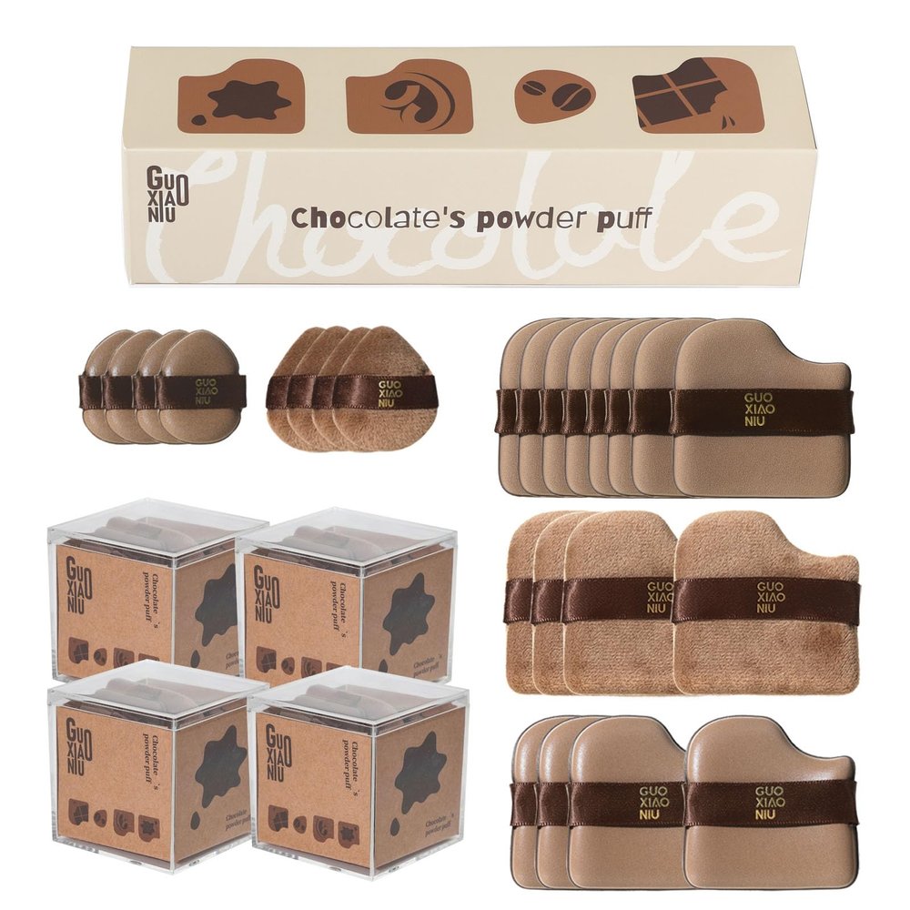 24pcs Powder Puffs Set With 4 Cases, Cushion foundation puff, Velour Makeup Puff, Setting Powder Puff, Reusable & Washable, Ideal For Foundation, Powder Cream, Setting, Christmas Gifts For Women