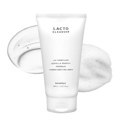 benetus Lacto Cleanser 150ml / 5.07 fl oz  Hydrating Gel Cleanser for Sensitive Skin, Low pH Face Wash, Korean Skincare with Probiotics