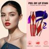 IMrawlook 2pcs Peel Off Lip Stain, Long Lasting Lip Stain Peel Off Masque, Waterproof and Transfer Proof Nude Lip Tint, Peelable Tattoo Lip Gloss Liner, Matte Finish Makeup (01# Glamorous Red) view 3