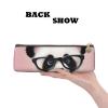 SDTYKHJ Pencil Case Baby Panda with Glasses Big Pencil Bag Portable Coin Pouch Aesthetic Cosmetic Bag Leather Makeup Bag view 3