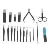 18 Pcs Manicure Set | Stainless Steel Nail Clippers/Eyebrow Trimmer/Dead Skin Pliers | Portable Travel Kit with PU Leather Storage Box view 3