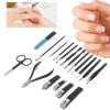 18 Pcs Manicure Set | Stainless Steel Nail Clippers/Eyebrow Trimmer/Dead Skin Pliers | Portable Travel Kit with PU Leather Storage Box view 4