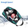 Grey Green Camouflage Print Toiletry Bag for Men Women, Travel Toiletries Bags Cosmetic Bag, Hanging Toiletry Shaving Bags for Travel Accessories view 3
