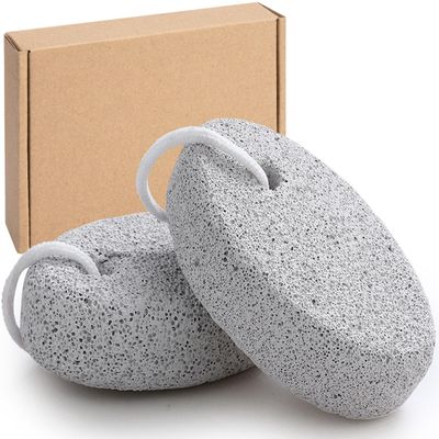 ARCHYSAMOS Natural Foot Pumice Stone for Feet, 2-Pack Lava Pedicure Tools Hard Skin Callus Remover for Feet and Hands