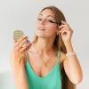 Cartoon Heart Avocado Print Compact Pocket Mirror, Small Travel Makeup Mirror for Women, 1X/2X Magnification Portable Cute Mini Mirrors for Purse, Present Round view 4