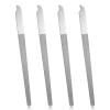 4Pcs Diamond Deb Nail File, 8 Inch Stainless Steel Diamond Dust Nail File, Double-Sided Abrasive for Professional Manicure Pedicure Salon Home Use (Curved Tip) view 1