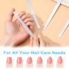 4Pcs Diamond Deb Nail File, 8 Inch Stainless Steel Diamond Dust Nail File, Double-Sided Abrasive for Professional Manicure Pedicure Salon Home Use (Curved Tip) view 4