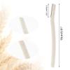 BlingKingdom 6 PCS Dermaplane Face Razor Tools Wheat Straw Eyebrow Razors for Women and Men, Reusable Face Razors for Eyebrow, Body Fine Hair, Facial Peach Fuzz (Beige) view 2