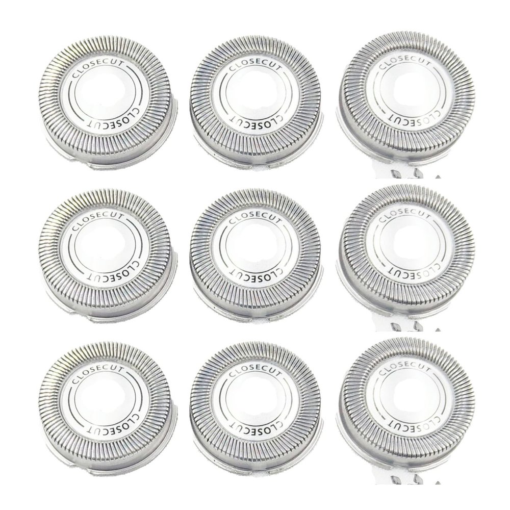 SARXGNFV 3/6/9Pcs Replacement SH30 Shaver Blades HeadCompatible for Philips Compatible for Norelco Series 1000 S2000 S3000 S1150 S3310 S1560 S738 PT724 Electric Razor(9pcs)